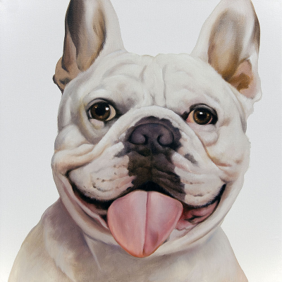 peinture sur toile-bulldog anglais