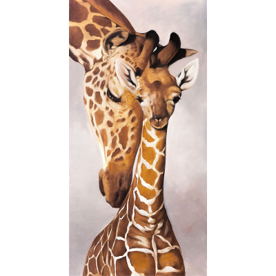 peinture 2 girafes