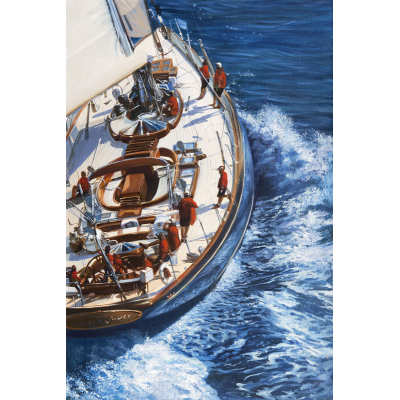 peinture sur toile avec bateau